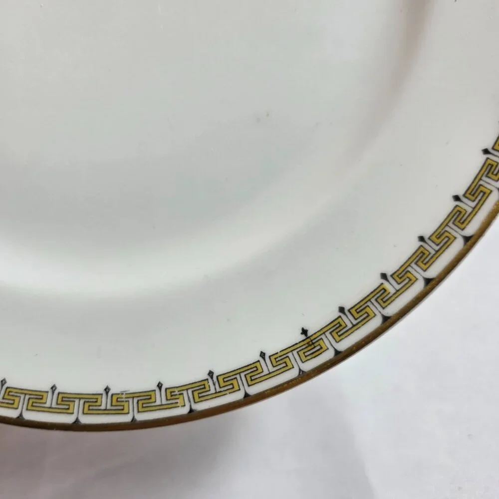 FOUR Haviland Albany Salad Plates Schleiger 107A Yellow & Black Key